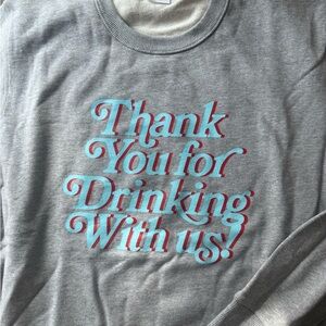 NEVER WORN - Loverboy Gray Sweatshirt with Graphic Text